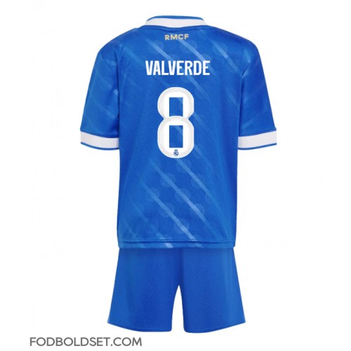 Real Madrid Federico Valverde #8 Tredje trøje Børn 2025-26 Kortærmet (+ Korte bukser)